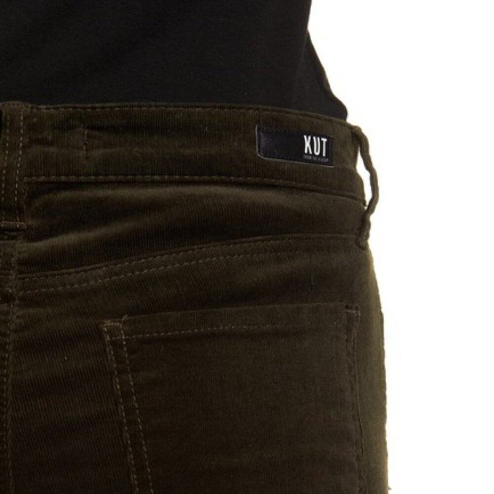 KUT From the Kloth Diana Stretch Corduroy Skinny Pants Zip Fly Mid Rise Brown 8 - Picture 2 of 7